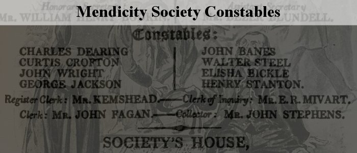 Mendicity Society Constables